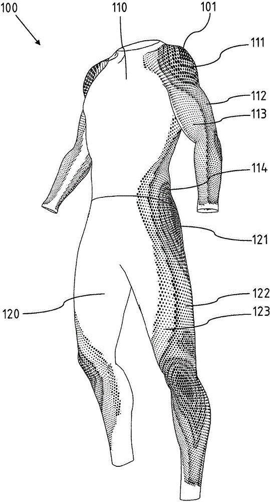 Textile piece of clothing with at least one abrasion-prevention zone provided with protector elements, and method for producing same