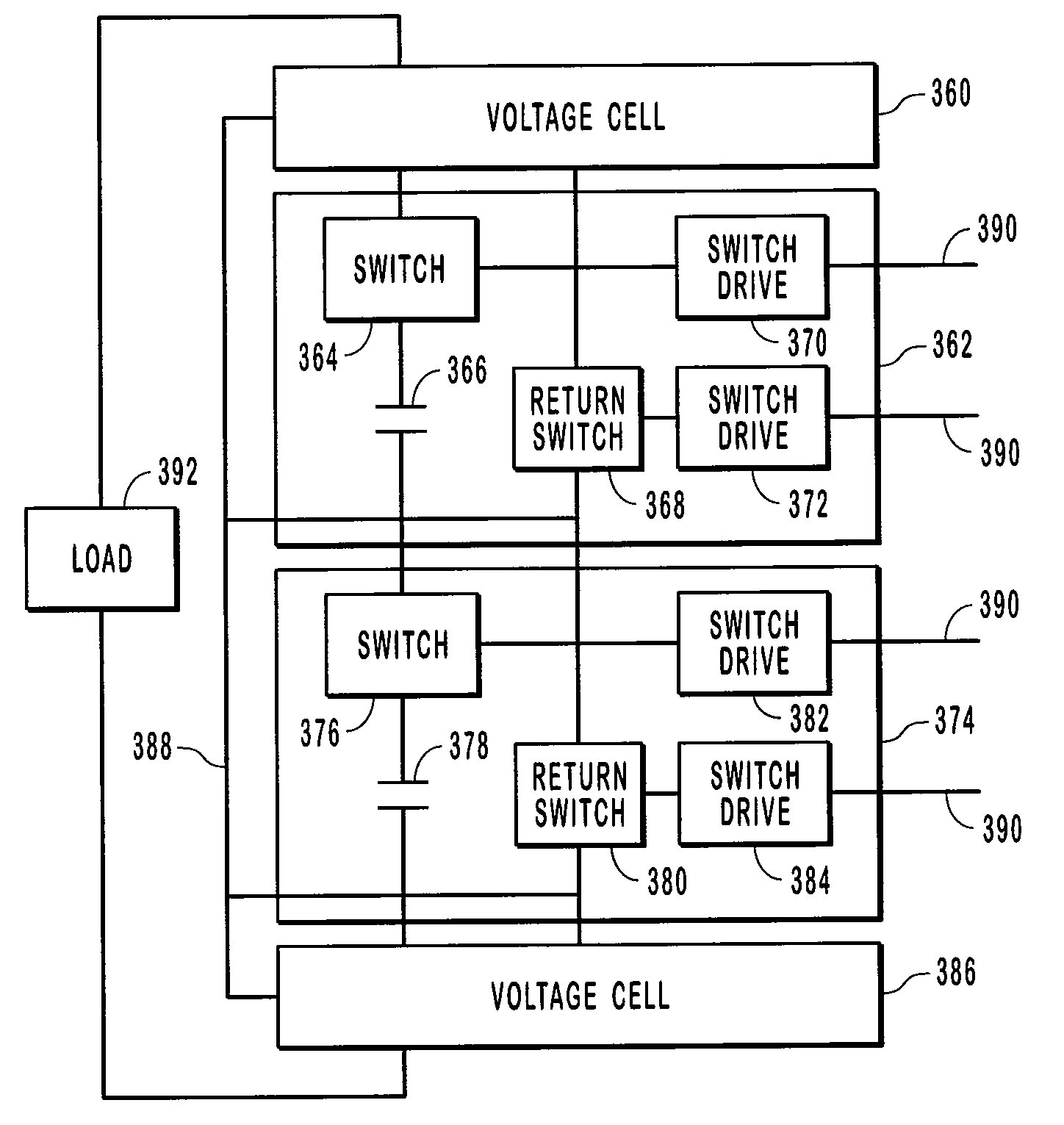 High voltage pulsed power supply using solid state switches