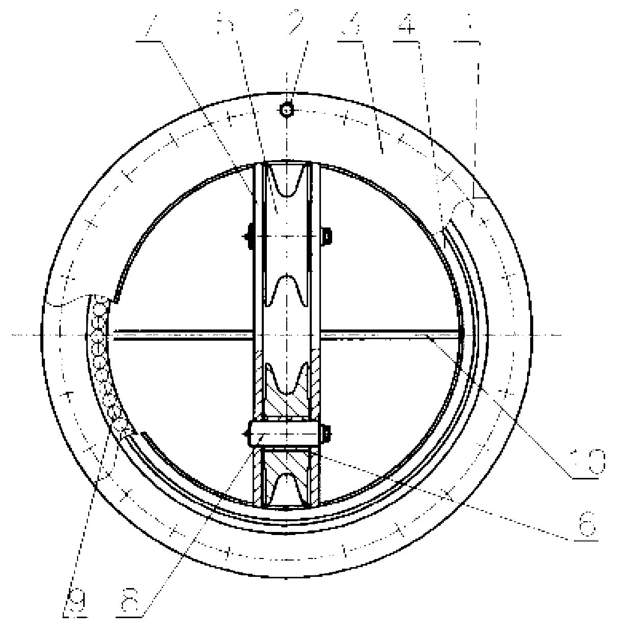 Mooring rope reeling and unreeling guiding device