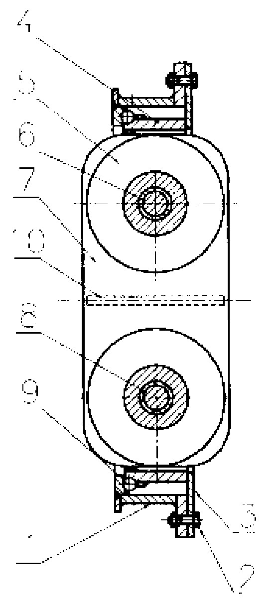 Mooring rope reeling and unreeling guiding device