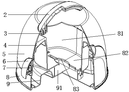 Portable toilet for easy placement of garbage bag