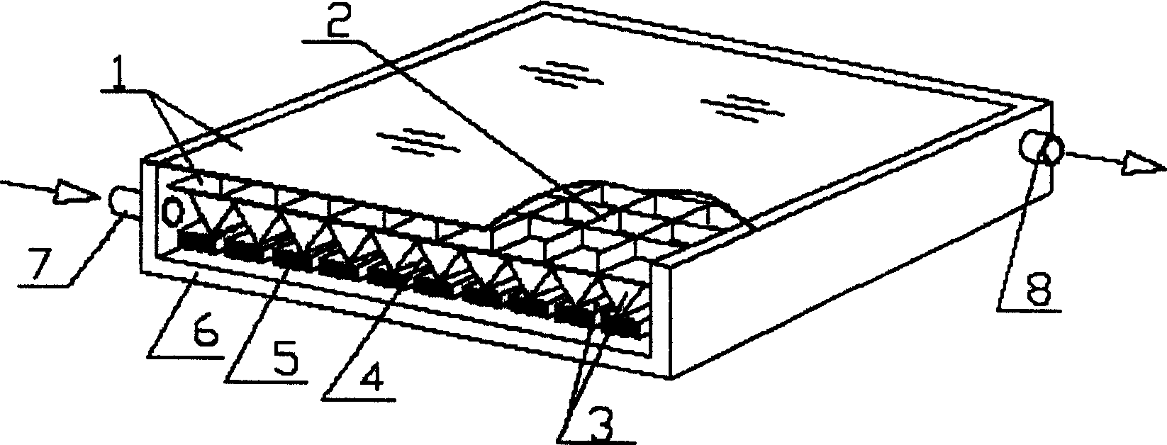 Solar air heat collector with heat storage material