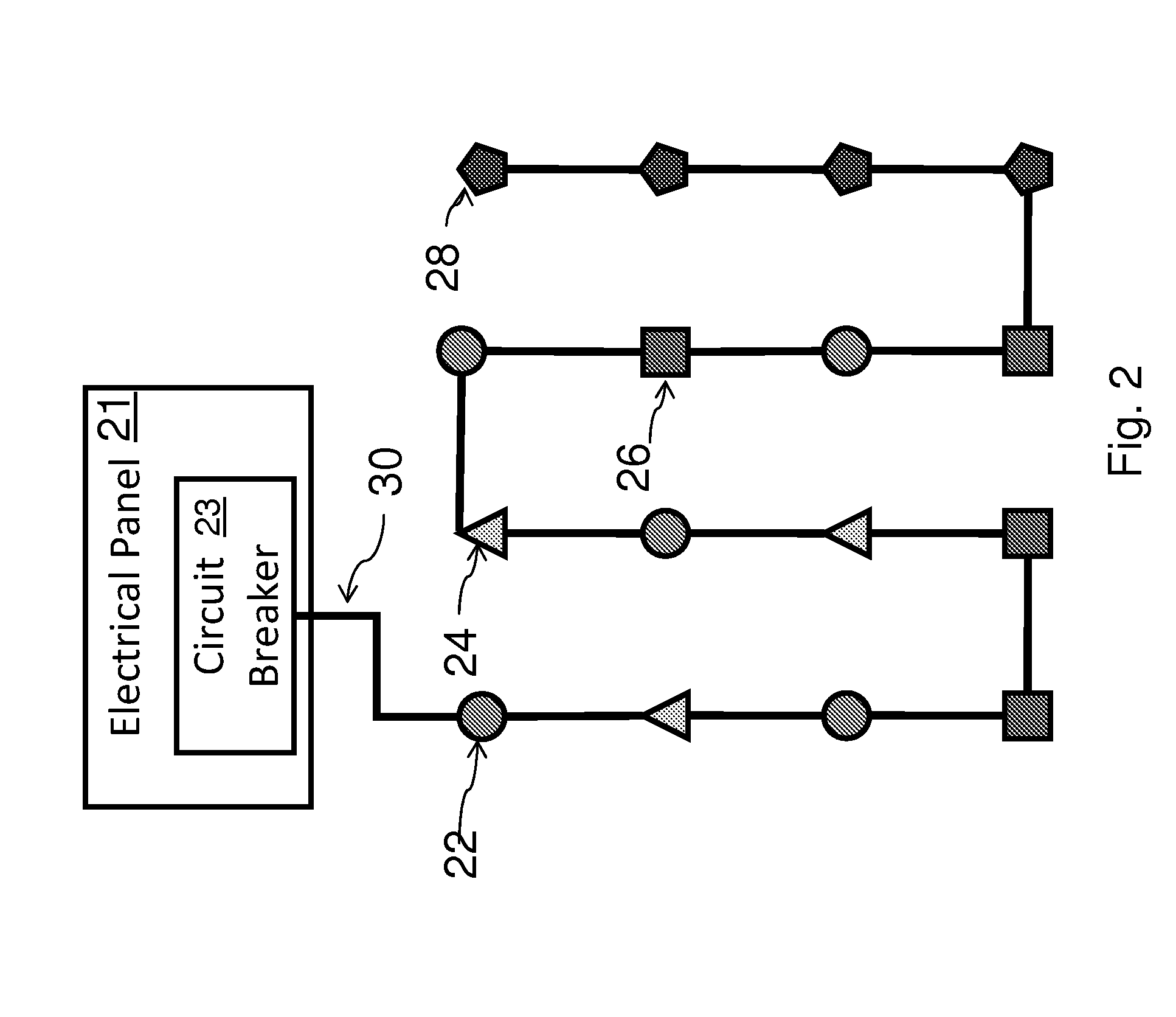 Wiring topology for a building with a wireless network