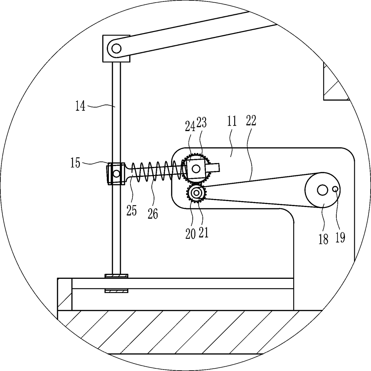 Linking rod transmission demonstration device for mechanical course