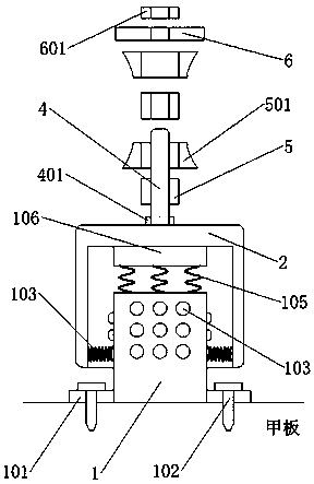 Guide rope equipment for ships and installation method thereof