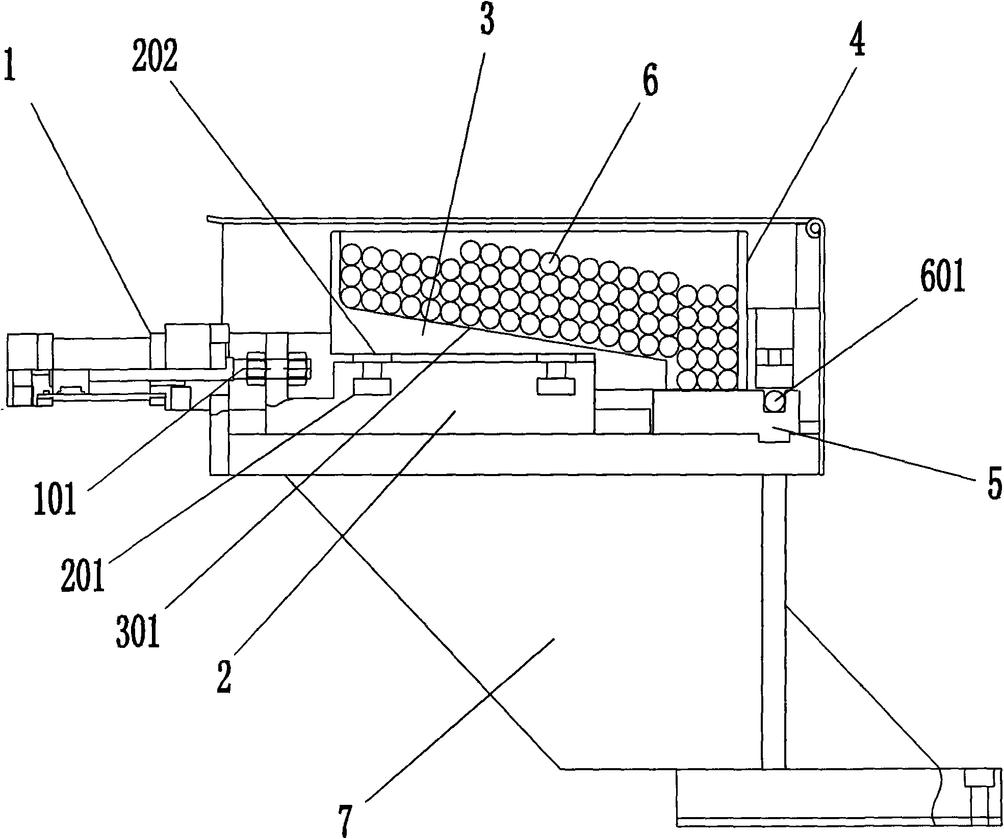 Automatic feed mechanism of numeric-control drill tip grinder