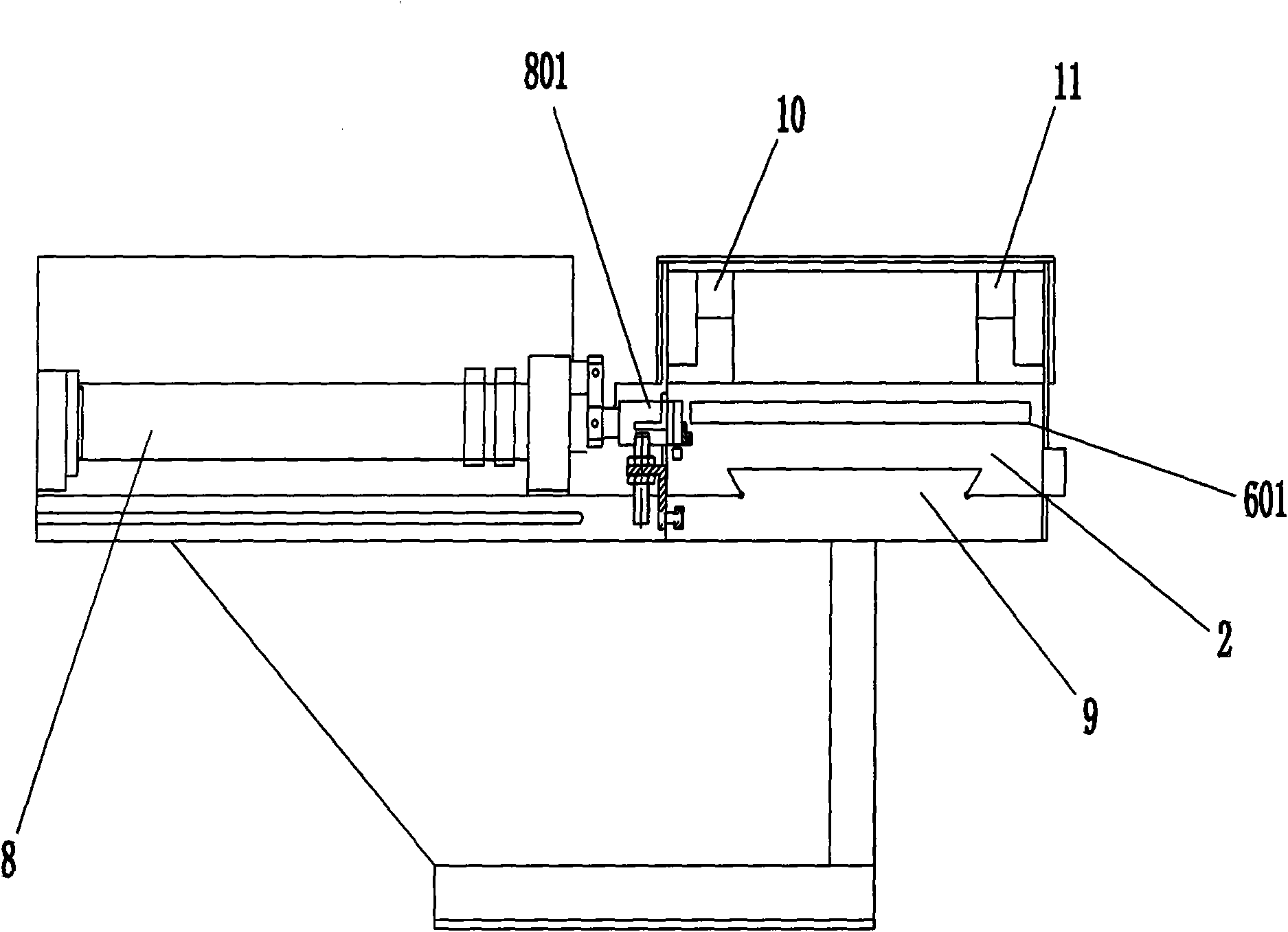 Automatic feed mechanism of numeric-control drill tip grinder