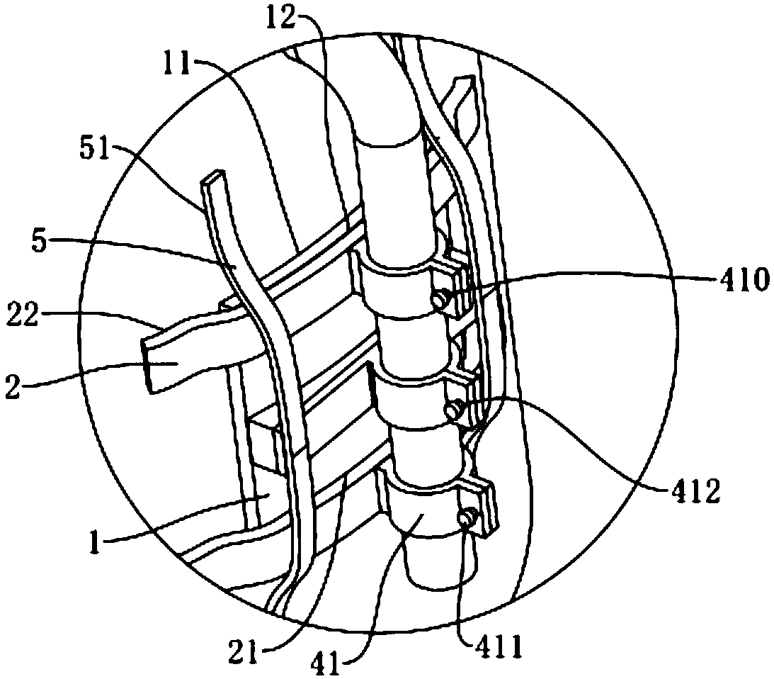 Deep vein indwelled tube tail end twice-fixing device