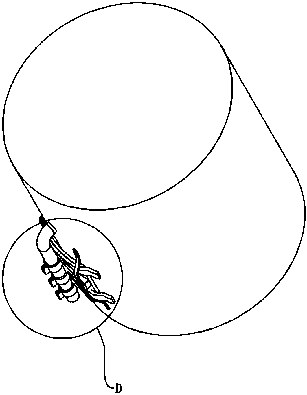 Deep vein indwelled tube tail end twice-fixing device