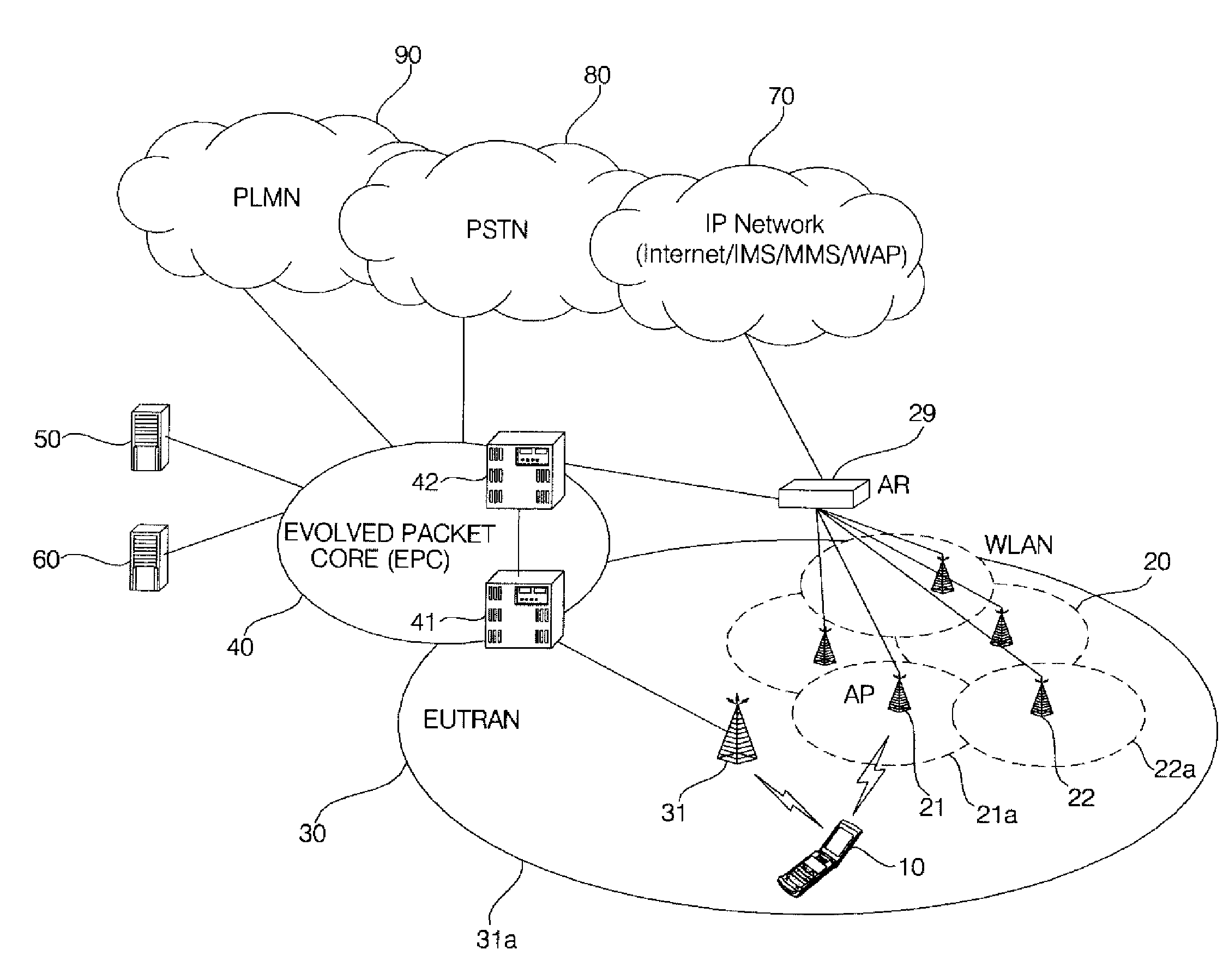 Mobile terminal and method of performing handover