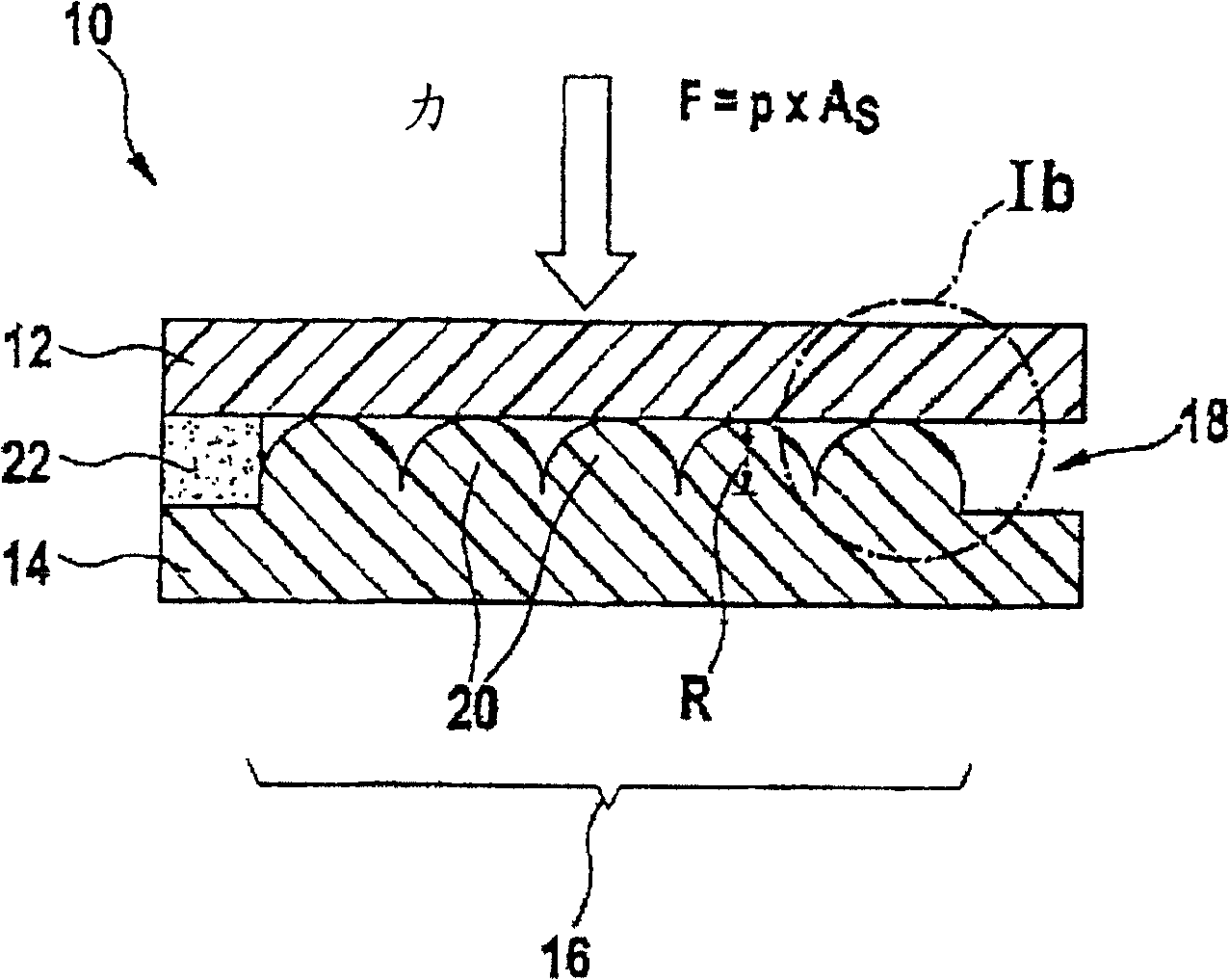 Pressure sensor comprising an elastic sensor layer with a microstructured surface
