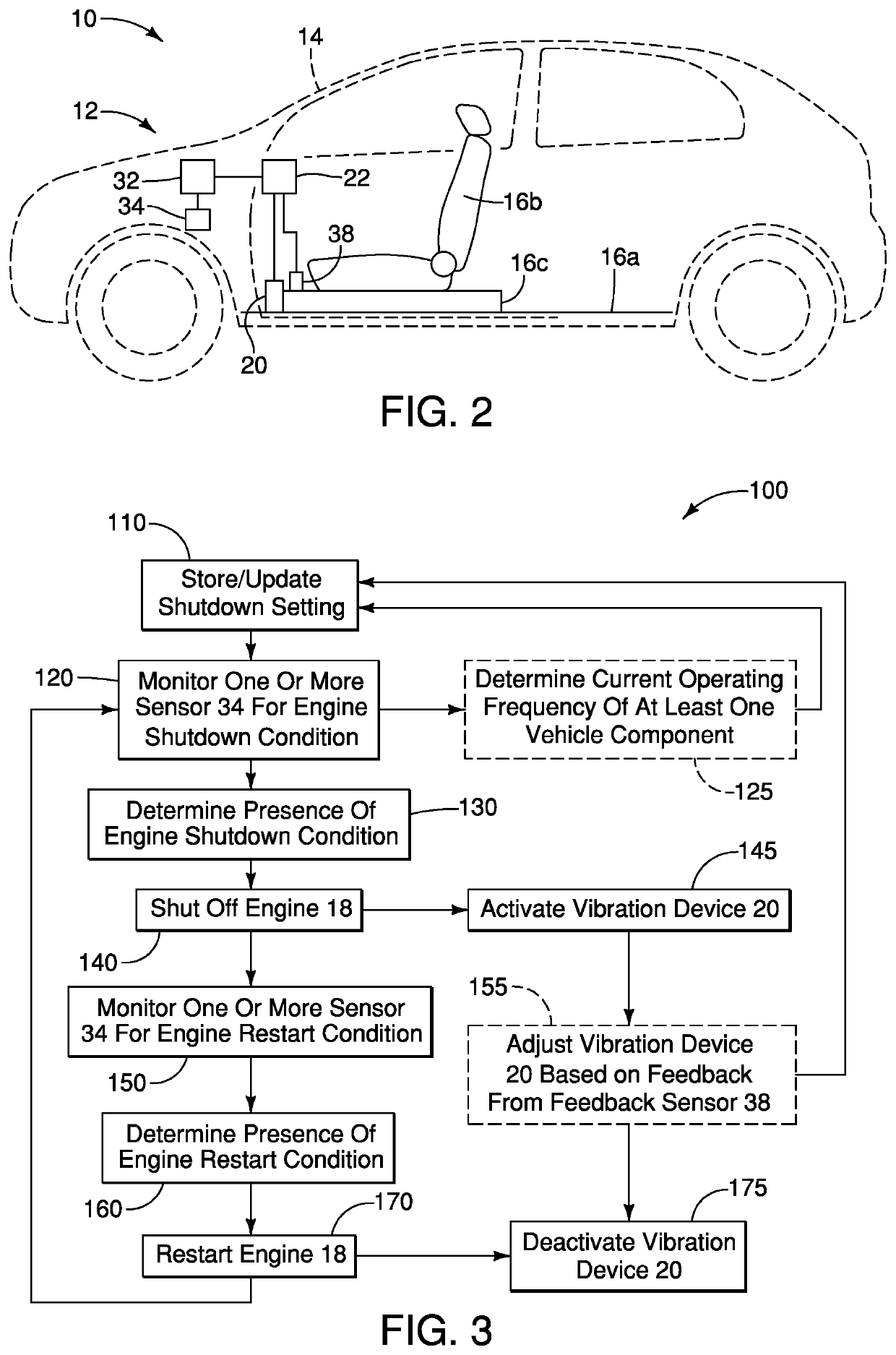 System and method for reducing driver awareness of engine stoppage by a vehicle
