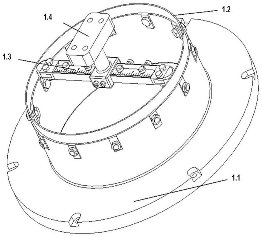 A fatigue wear test fixture and test method that can accurately control the radial deformation of a flexspline