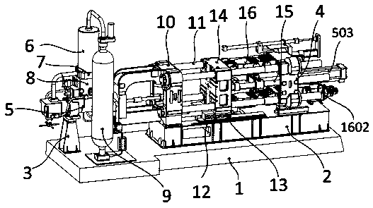 Vertical compression type horizontal die-casting machine and die-casting method thereof