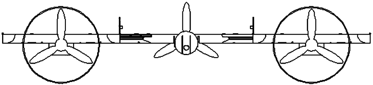 Rear-single-propeller-type composite wing airplane with double-duct thrust composite auxiliary wings