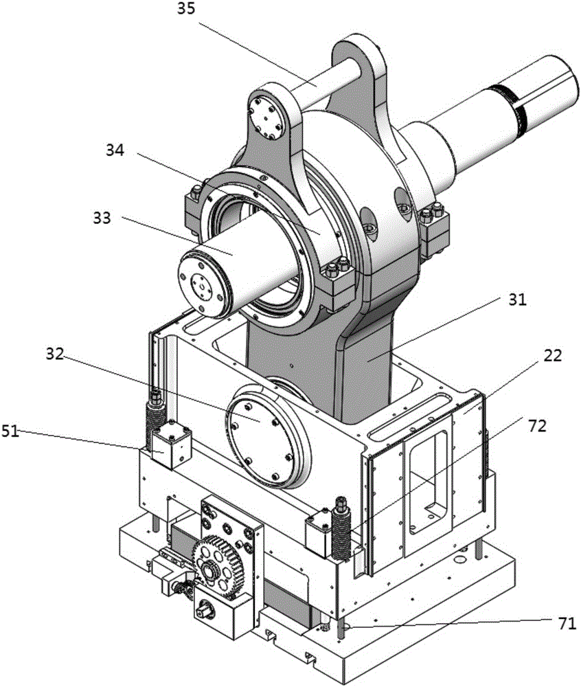 A manual adjustment wedge block type closed mold height adjustment device