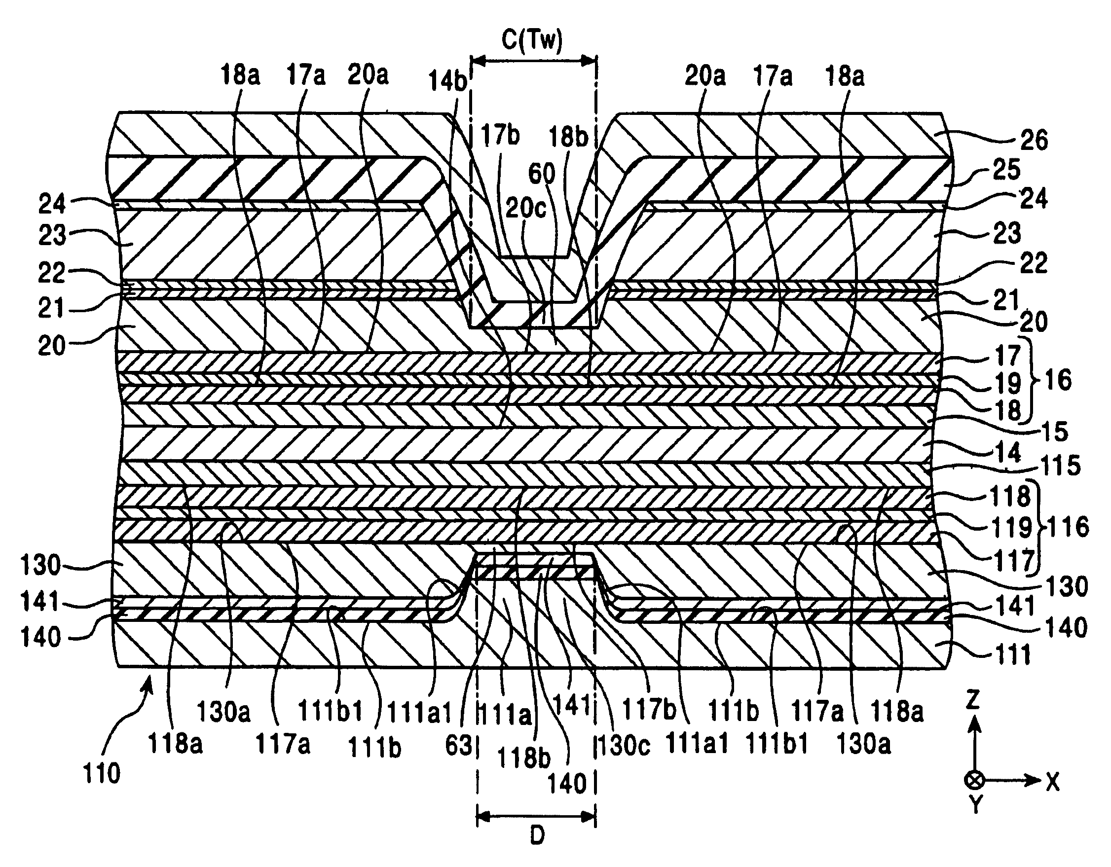 Magnetic sensor having free layer additionally provided with magnetic anisotropy by shape anisotropy