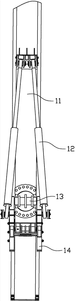 Rotary drilling rig mast anti-deflection device and rotary drilling rig with same