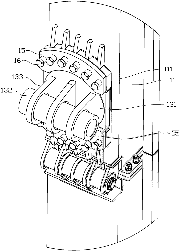 Rotary drilling rig mast anti-deflection device and rotary drilling rig with same