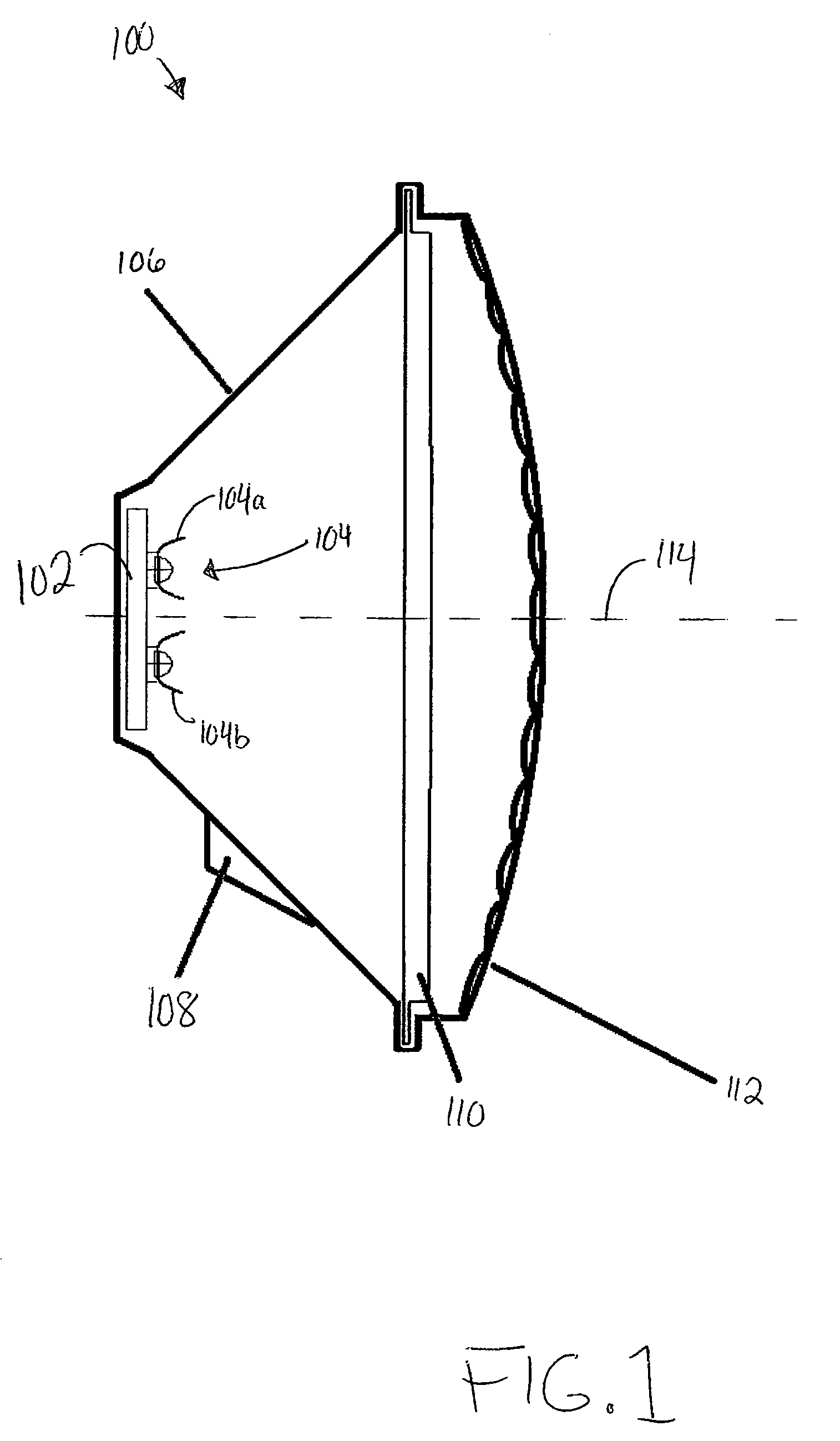 Light emitting diode module with improved light distribution uniformity