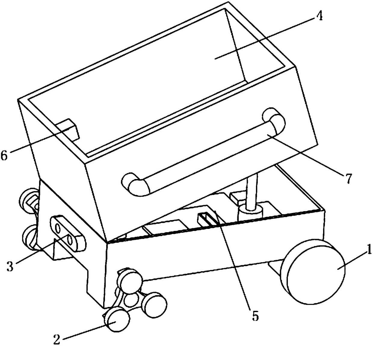 Domestic stair-climbing robot device and storage box balance control method thereof