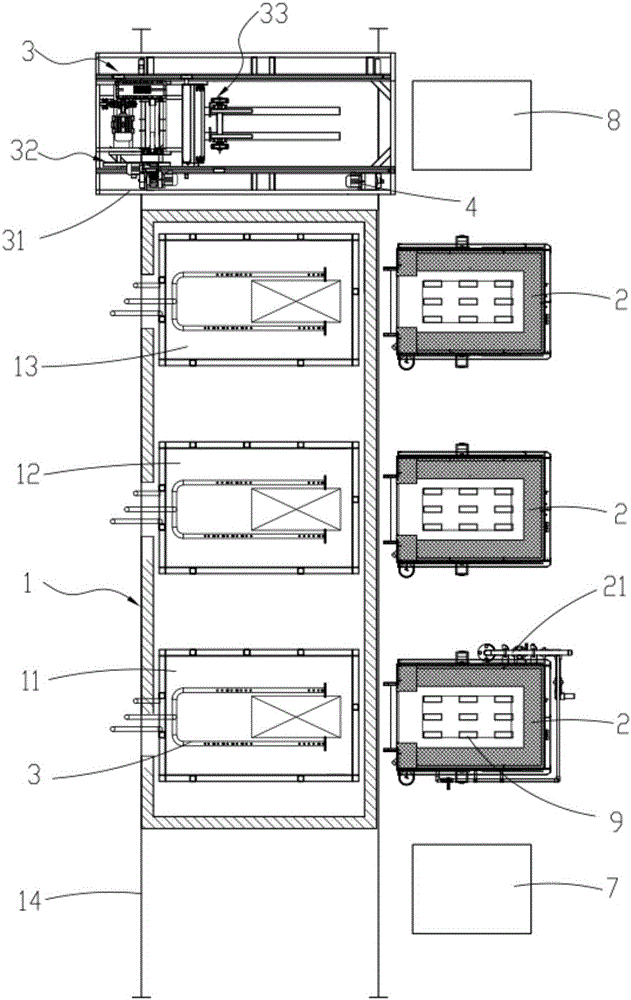 Hot workpiece fast transfer quenching system