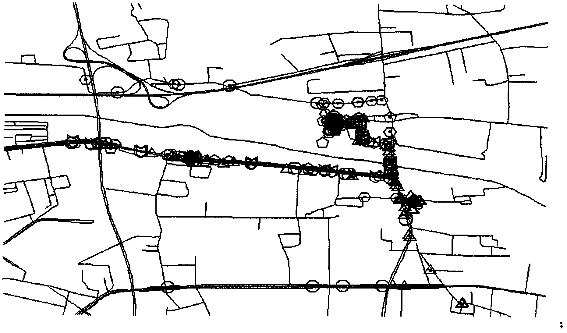 Map matching method by use of historical GPS data