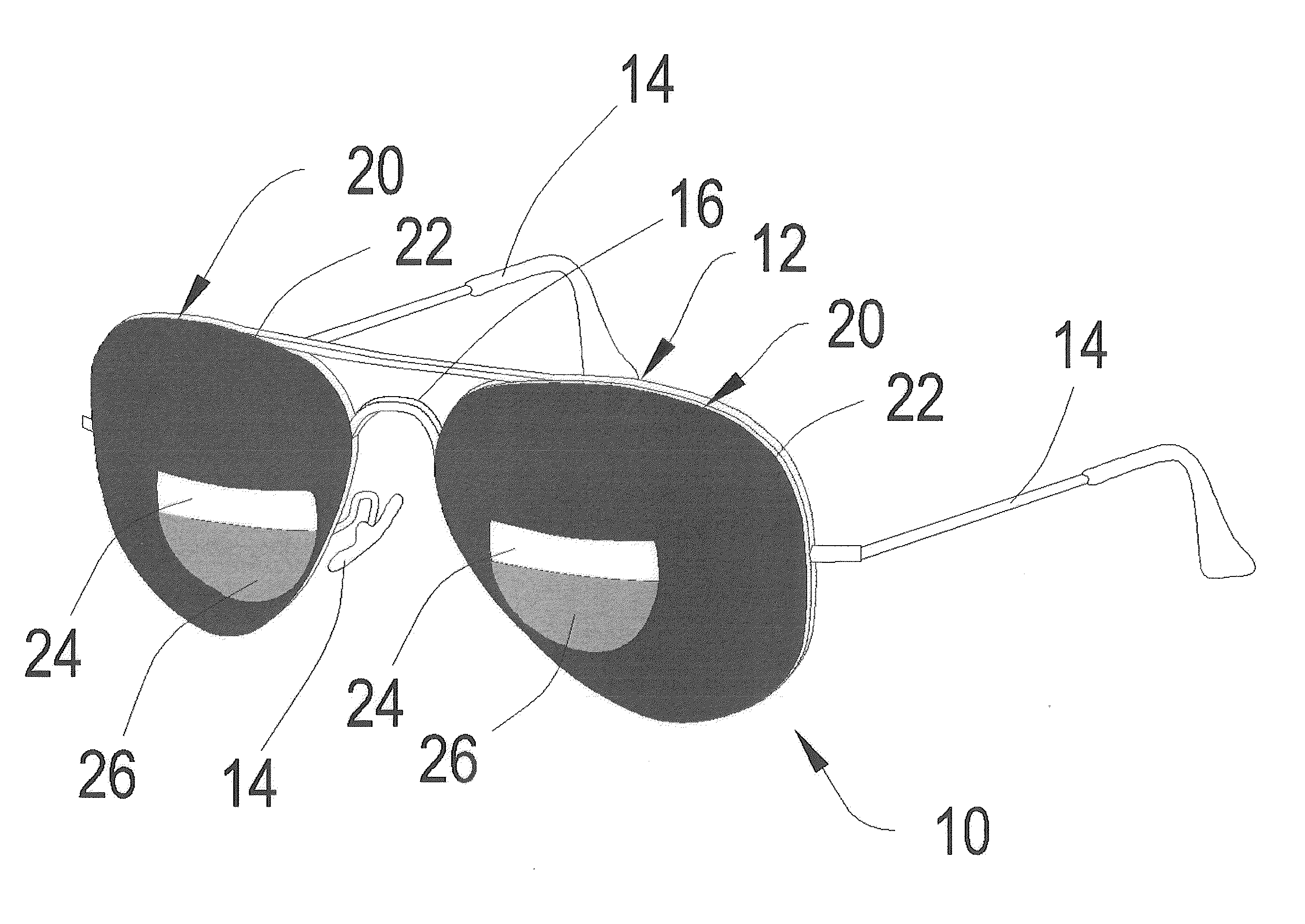 Tri-Colored Lens For Spectacles