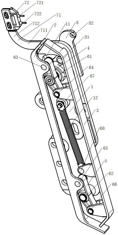 A kind of elevator door knife assembly