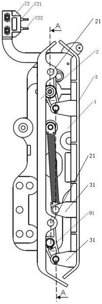 A kind of elevator door knife assembly