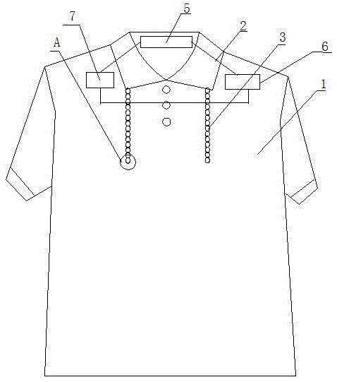 Old-aged clothing with neck massaging function