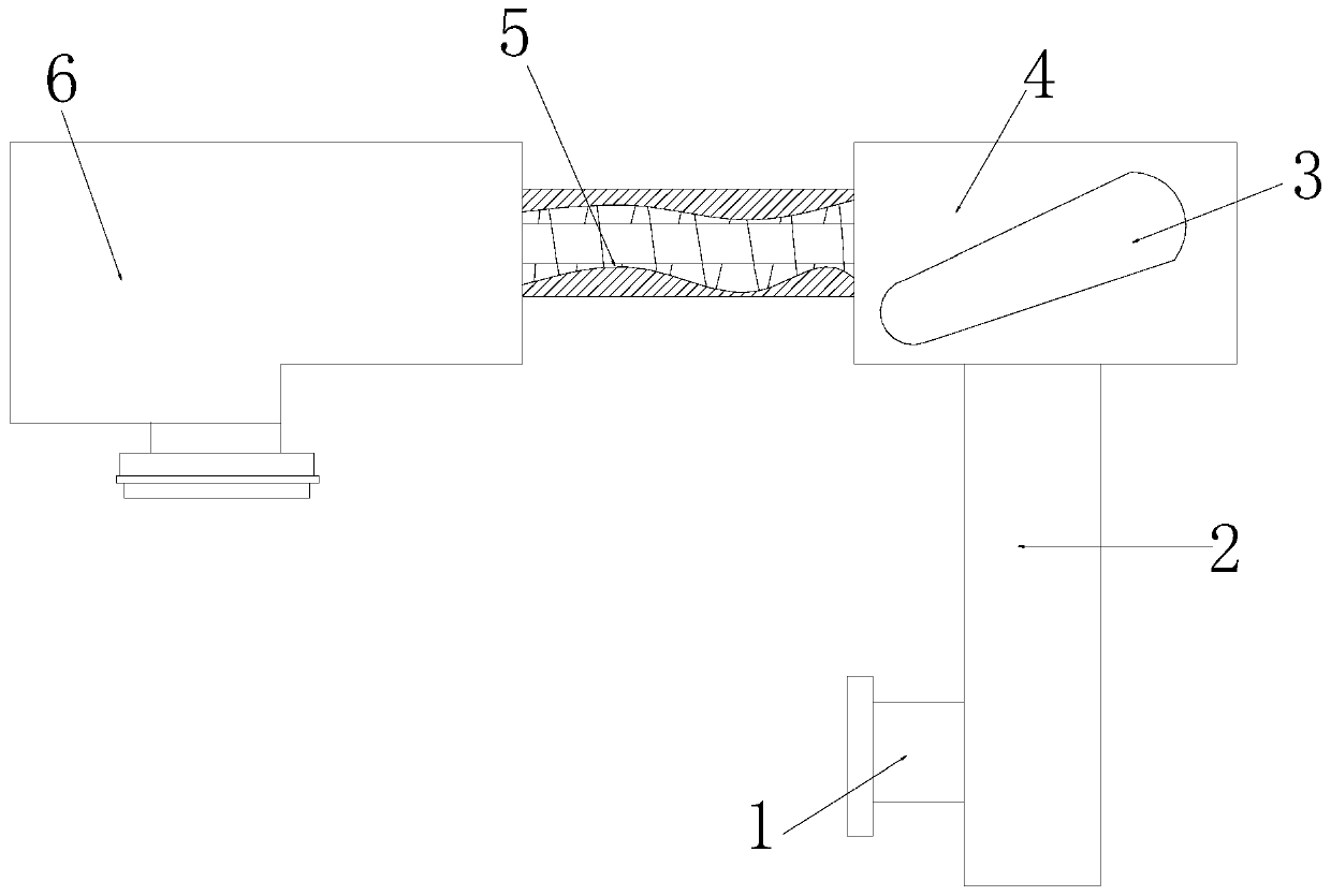 Automatic material leakage device applied to the unloading of feed transport vehicles