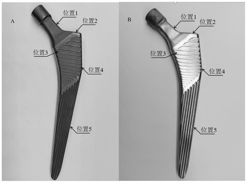 Electrolyte plasma polishing method for titanium alloy femoral stem prosthesis