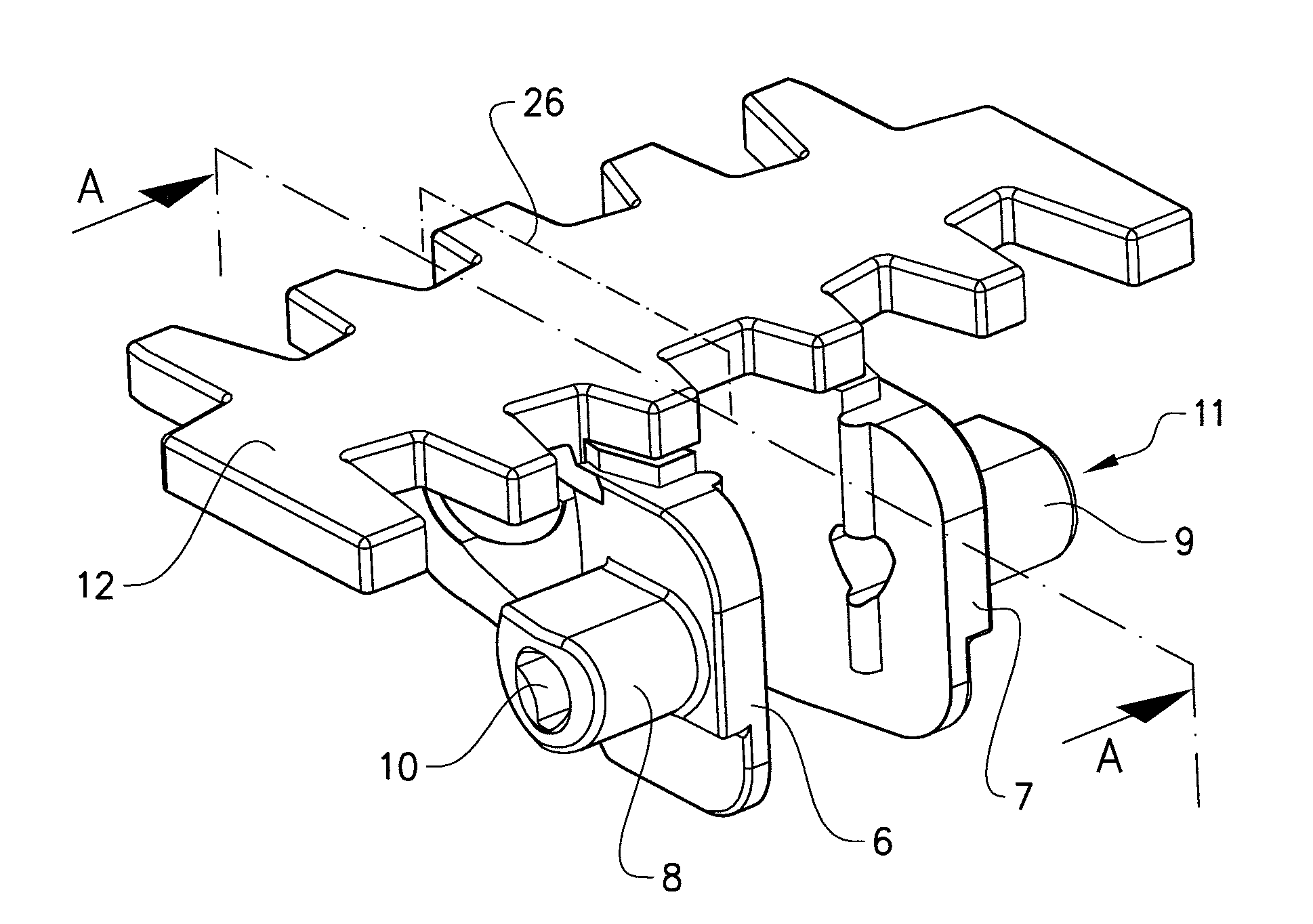 Conveyor chain link, conveyor chain and conveyor system comprising conveyor chain