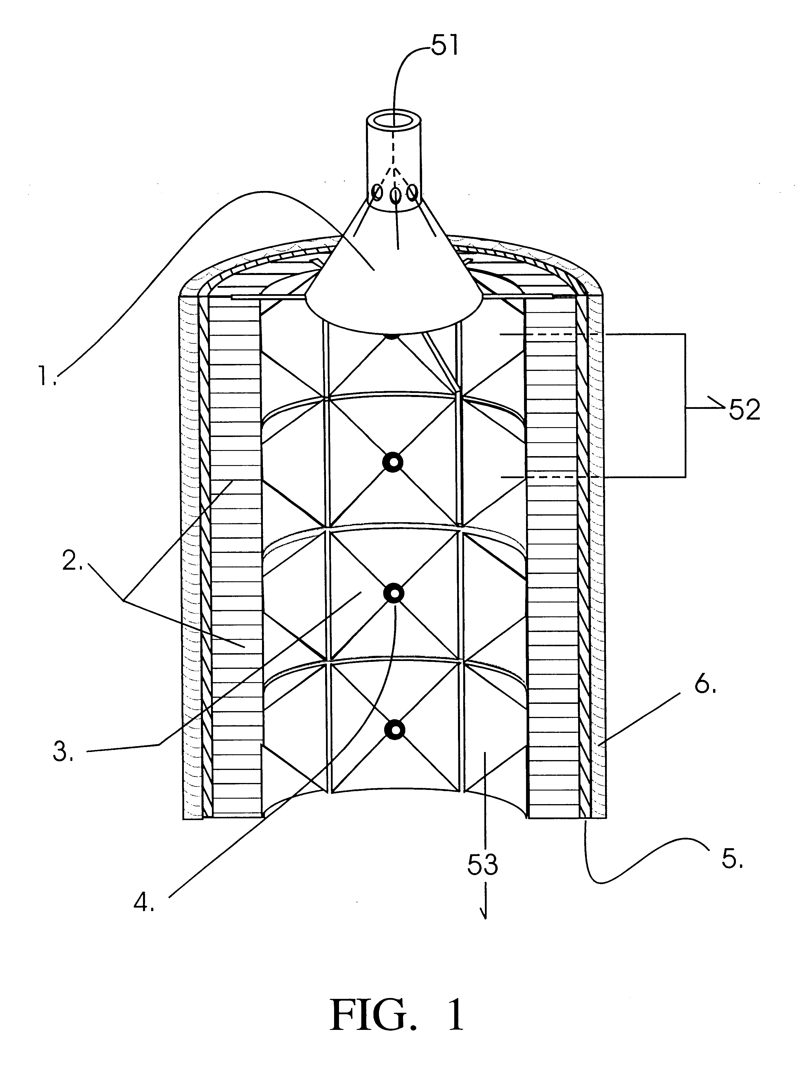 Density screening outer wall transport method for fluid separation devices