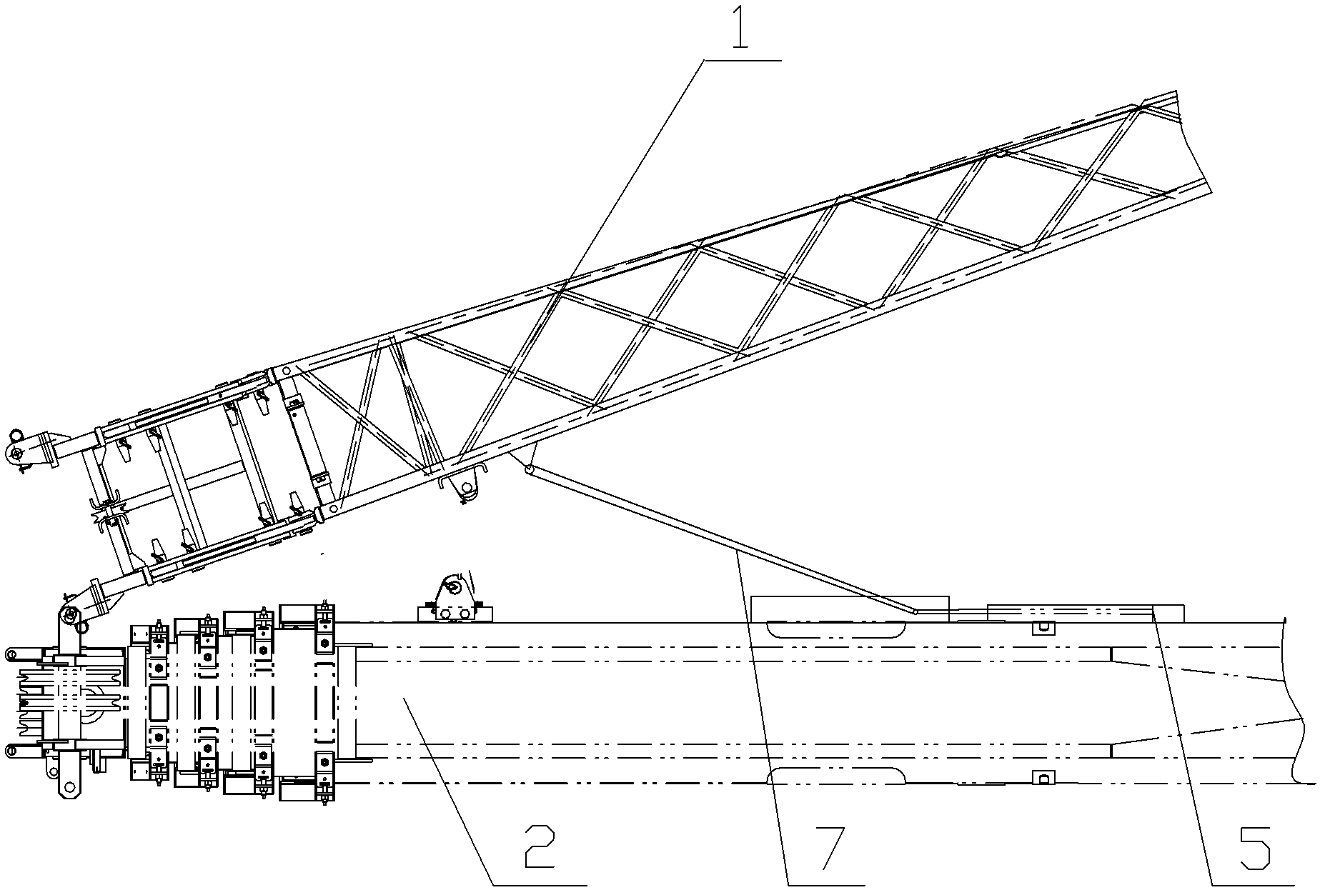 Crane and sub arm installing device thereof