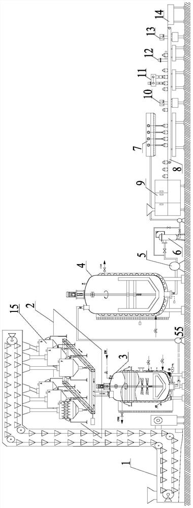 Humic acid liquid fertilizer production system and production process