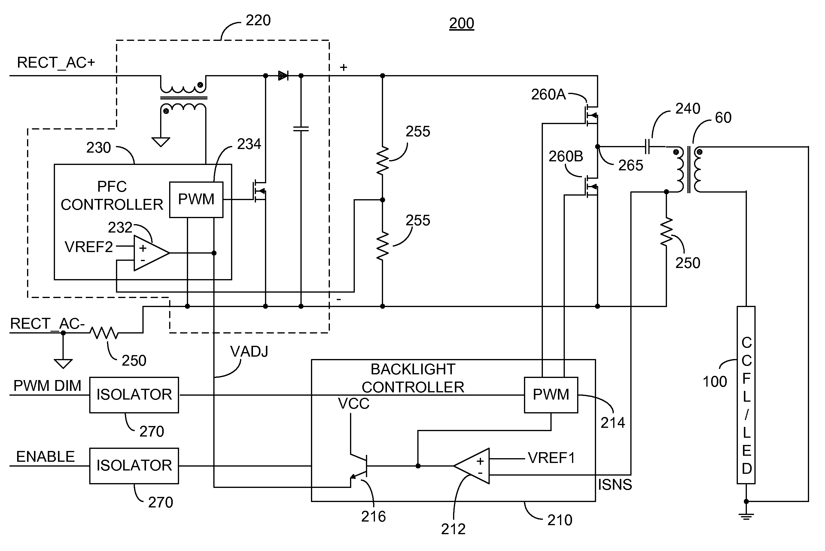 Integrated backlight control system