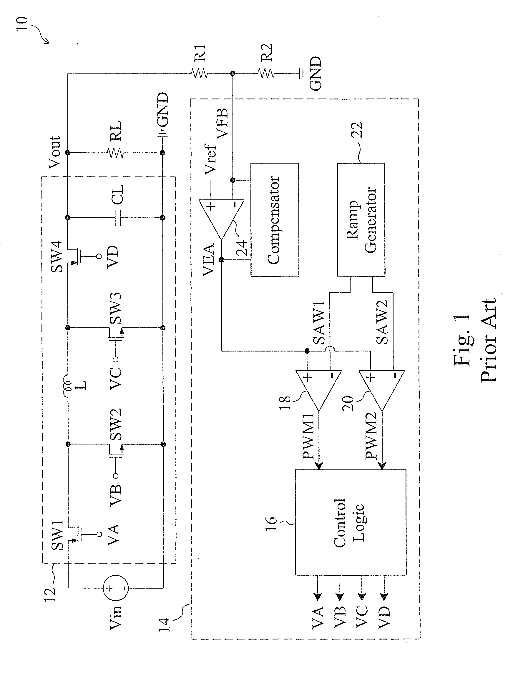 High efficiency buck-boost power converter