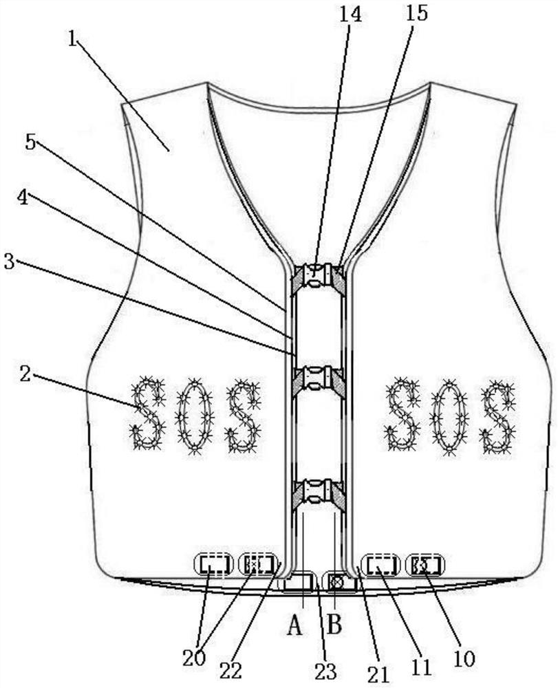 A self-generated light-emitting life jacket