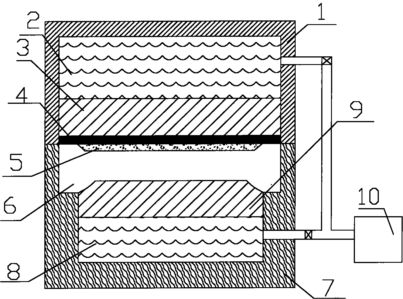 Membrane filter board compression molding device and molding method