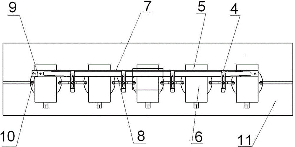 Machining method for proteiform double-side-cavity square long rod part