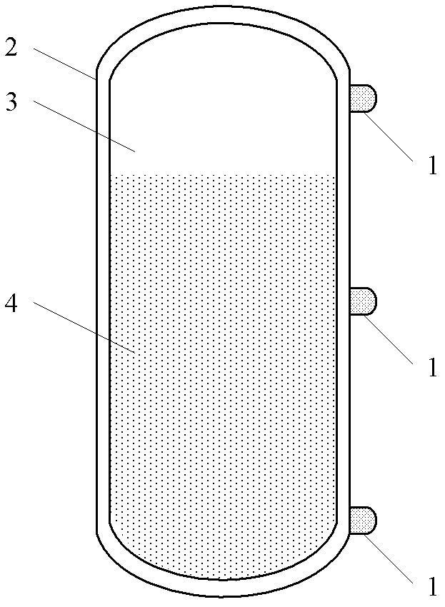 Method for measuring existence of powdery materials in specific material position of container and implementation material level switch thereof