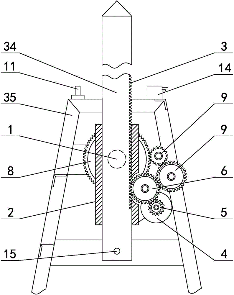 Automatic anti-collision device and method of cylindrical mast