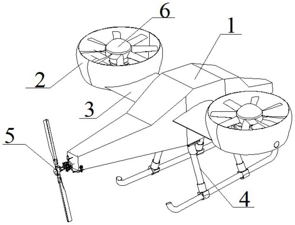 A tail-push type rudderless double-ducted unmanned aerial vehicle