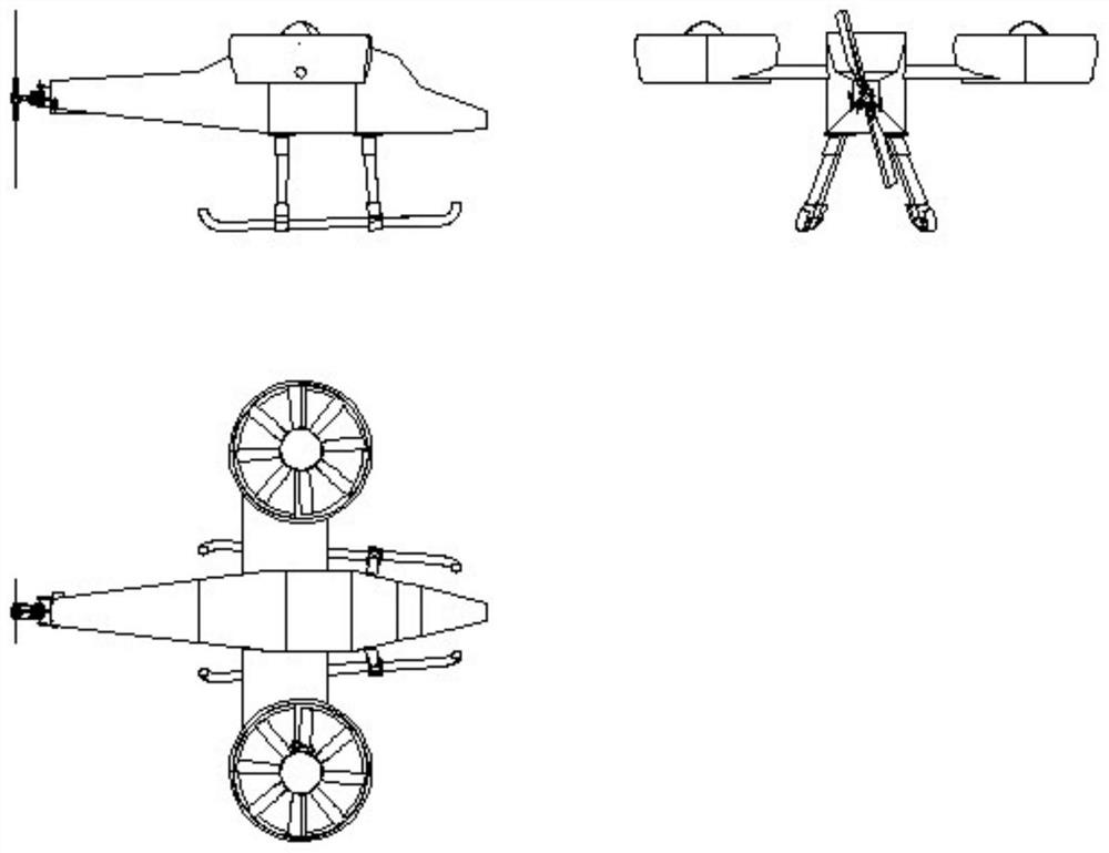 A tail-push type rudderless double-ducted unmanned aerial vehicle