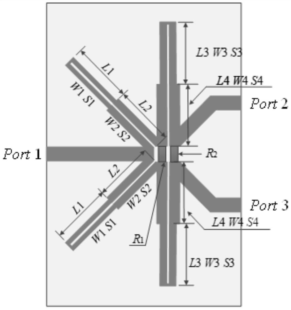 Four-frequency power divider based on stepped impedance coupling line