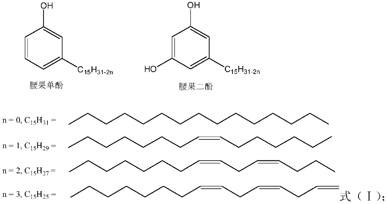 A kind of cardanol modified phenolic resin used as adhesive for rubber and its products