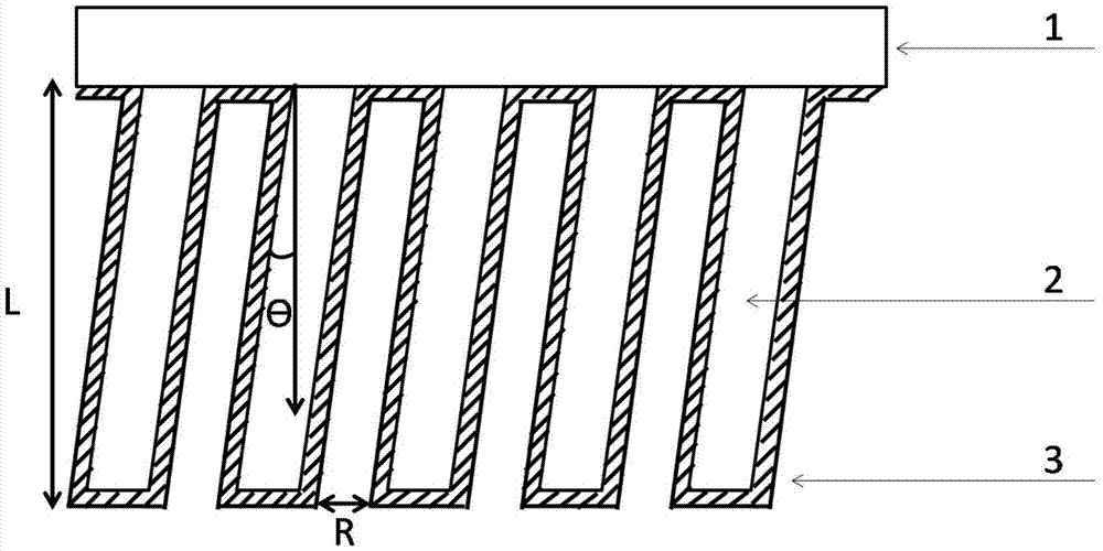 Micro-channel type incident window and production method thereof