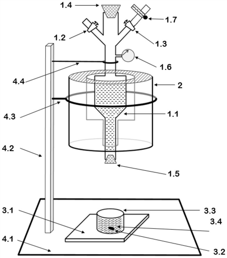 Preparation device of chalcogenide glass ball blank, and using method thereof